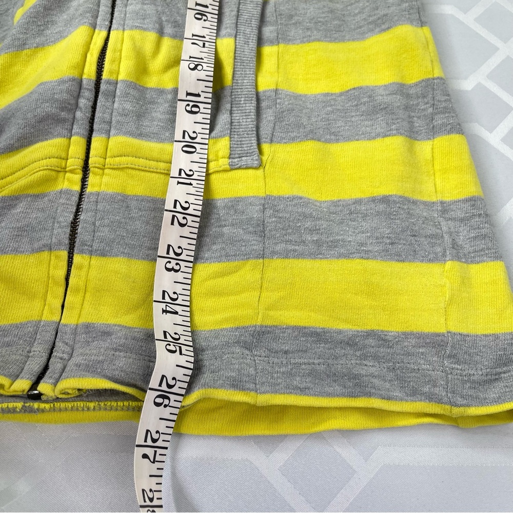 Purity Striped Yellow and Gray Women's Hooded Jacket Size Small - Picture 11 of 13
